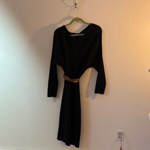 Banana Republic Black Long Sleeve Dress belt not included. Cowl neckline.
